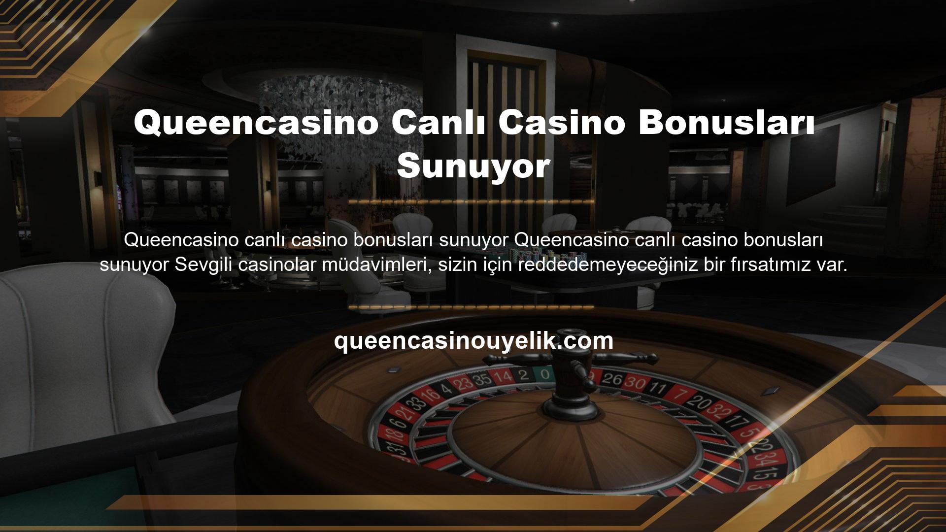 Queencasino Canlı Casino Bonusları Sunuyor