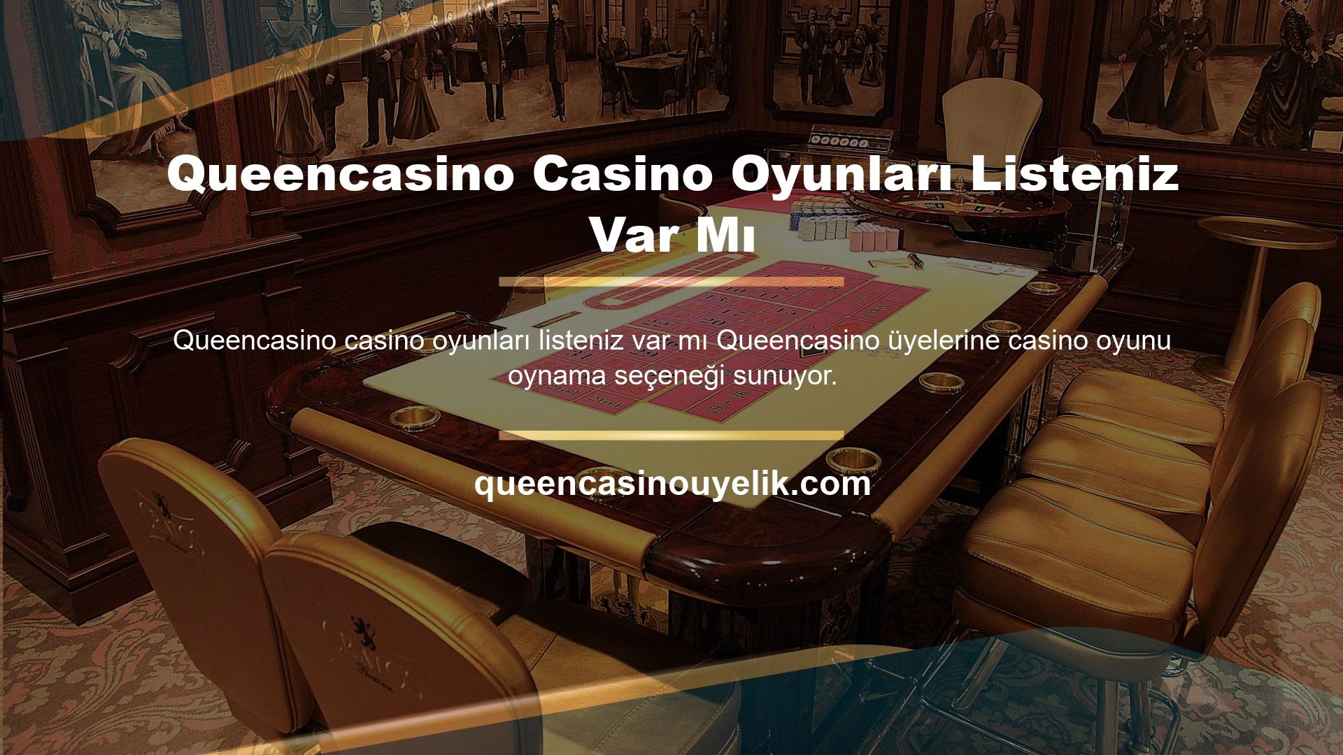 Queencasino Casino Oyunları Listeniz Var Mı