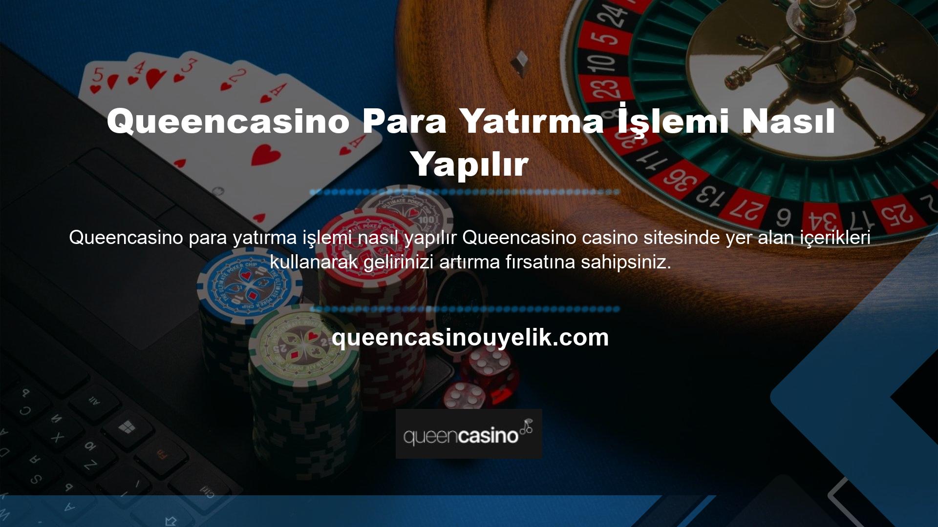 Casino sitelerinde para yatırmak için siteye kayıt olmanız gerekmektedir